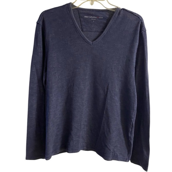 John Varvatos USA top thermal v neck cotton blend Small - Picture 1 of 8